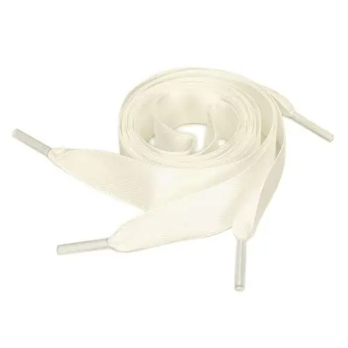 Produktbild: uxcell 2 Paare Damen Satin Flachband Schuhbänder Sneakers Canvas Schnürsenkel Beige 130cm