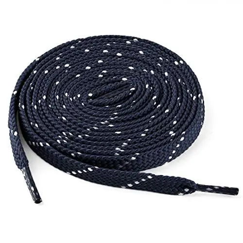 Produktbild: uxcell 3 Paare Doppelfarbe Twill Flach Schnürsenkel für Sneakers Navy Blau Weiß 100cm
