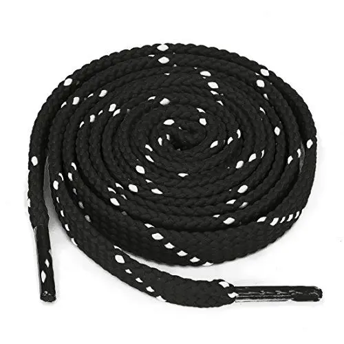 Produktbild: uxcell 3 Paare Doppelfarbe Twill Flach Schnürsenkel für Sneakers Schwarz Weiß 120 cm
