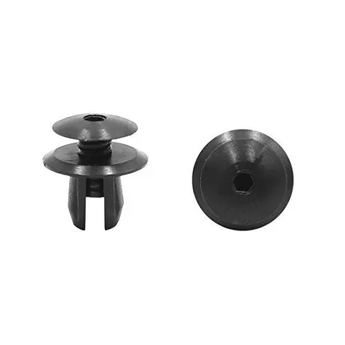 Produktbild: uxcell 50 Stücke 10mm Kunststoffnieten Clips Stoßstangen Kotflügelverschluss Schwarz für Volkswagen