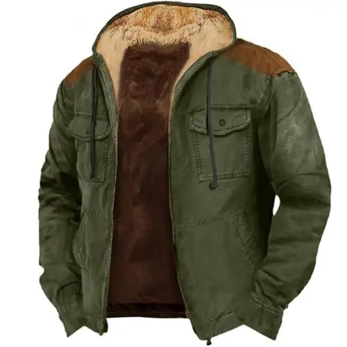 Produktbild: Generisch Einfarbiger Kapuzenpullover mit Taschen-Baumwolljacke Softshell Herren 38 (AG, XXL)