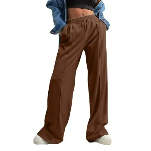 Produktbild: UXSELKCD hose damen sommer, jogging jumpsuit für damen, kleidung, tanz baggy hose, pantaloni larghi estivi leggeri da donna, gym outfit, korean fashion, jacko sporthose herren, lässig