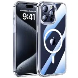 Produktbild: Uyiton Hülle für iPhone 15 Pro,Case für iPhone 15 Pro Handyhülle Schutzhülle, Anti-Vergilbung,Stoßfest Kratzfest,Ultradünn,Kompatibel mit Magnetisch - Transparent