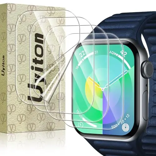 Produktbild: Uyiton für Apple Watch Series 10 42 mm Schutzfolie, 4 Stück Weich EPU Folie Selbstheilung HD-Klar Anti-Staub Displayschutz Folie für iWatch 42 mm