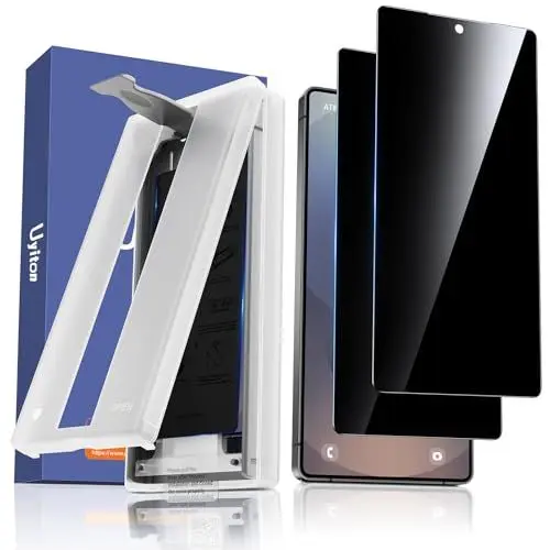 Produktbild: Uyiton für Samsung Galaxy S25 Ultra Sichtschutz - 2 Stück PET Privatsphäre Schutzfolie,Einfacher Schiebeeinbau,28°Privacy Schutz Anti-Spy Folie Displayschutz Sichtschutzfolie für Samsung S25 Ultra