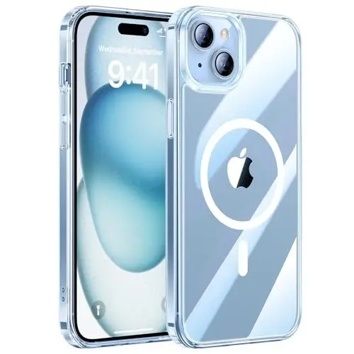 Produktbild: Uyiton für iPhone 15 Hülle, Handyhülle für iPhone 15 Case Schutzhülle Cover Magnetkraft Stoßfest Kratzfest,Handyhülle Kompatibel mit Magnetisch,Classic Series - Transparent