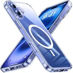 Produktbild: Uyiton für iPhone 16 Hülle - Case für iPhone 16 Handyhülle Schutzhülle, Anti-Vergilbung,Stoßfest Kratzfest,Ultradünn,Kompatibel mit Magnetisch - Transparent