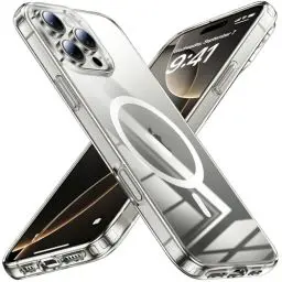 Produktbild: Uyiton für iPhone 16 Pro Max Hülle - Case für iPhone 16 Pro Max Handyhülle Schutzhülle, Anti-Vergilbung,Stoßfest Kratzfest,Ultradünn,Kompatibel mit Magnetisch - Transparent