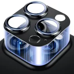 Produktbild: Uyiton für iPhone 16 Pro/iPhone 16 Pro Max Kameraschutz - Einteiliges Design Anti-Kratzer Kamera Schutz Linsenschutz Schutzglas für iPhone 16 Pro/iPhone 16 Pro Max-Schwarz