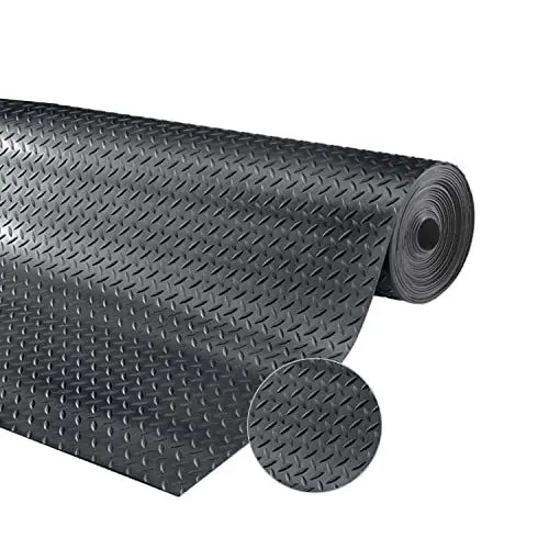 Produktbild: uyoyous Gummimatten Gummiläufer 100 x 500 cm Gummibodenbelag Bodenmatte rutschfest Bodenbelag Schutzmatte Gummimatten Meterware 3mm Garagenboden Antirutschmatte Industrielle Gummiplatte Werkstattmatte