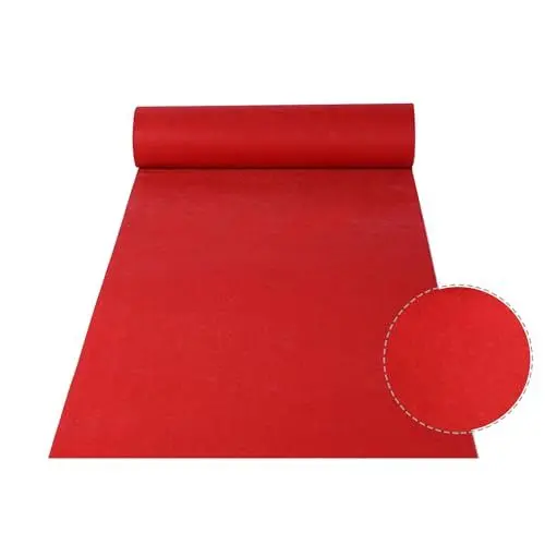 Produktbild: uyoyous Roter VIP-Teppich Hochzeitsteppich 10M Eventteppich Messeteppich 2mm Dicke Empfangsteppich Rot Party Hochzeits Lang Teppich Flur Gangläufer 10 x 1 M (L x B)