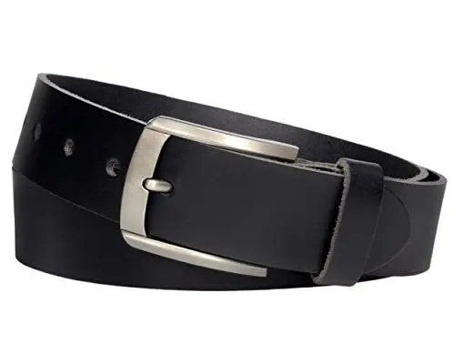Produktbild: V Vascavi Vascavi er Ledergürtel aus Rindleder, 4 cm breit und ca. 3-4mm stark, kürzbar, echt Leder, Made in Germany, 100 cm Gesamtlänge 115 cm, Schwarz