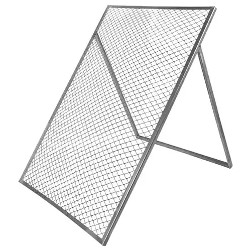 Produktbild: V2Aox Durchwurfsieb Durchwurfgitter, Silber Gitter Sieb für Erde für Kompost Gartensieb Erdsieb Kompostsieb Metall Kompostgitter 80 x 100 cm