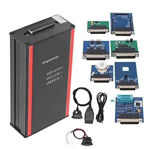 Produktbild: V85 IPROG, 12-teiliges Programmierset mit Vollständigen Adaptern 12-teiliges Set für IPROG Pro 2019 V85 XP/Vista/7/8 Metall-Gummi-Autoprogrammierung XP Vista 7