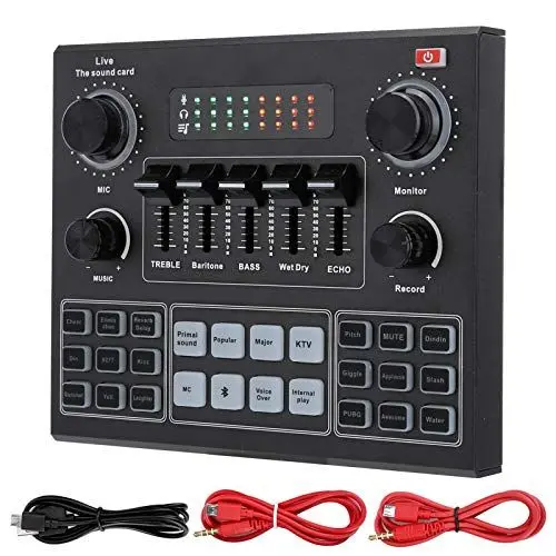 Produktbild: Socobeta V9 Bluetooth-Soundkarte Stereo-Audio-Mixer für Computer-Spiel Handy Live-Übertragung