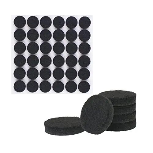 Produktbild: VABNEER 108 Stücke Filzgleiter Selbstklebend Rund, 15mm Schwarz Filz Pads Stühle mit 5mm Dick, Möbelgleiter Bodengleiter Schutz Ihrer Möbel Böden