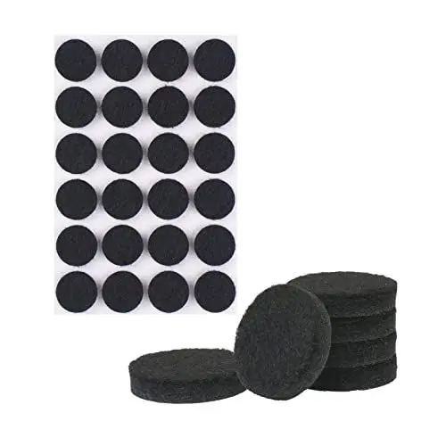 Produktbild: VABNEER 72 Stücke Filzgleiter Selbstklebend Rund, 20mm Schwarz Filz Pads Stühle mit 5mm Dick, Möbelgleiter Bodengleiter Schutz Ihrer Möbel Böden