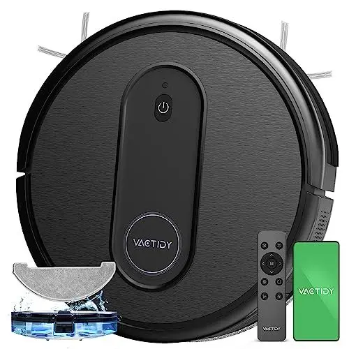 Produktbild: Vactidy Nimble T7 Saugroboter mit Wischfunktion mit 2800Pa Saugkraft, Wischroboter mit 120Min Laufzeit, Staubsauger Roboter mit Wischfunktion mit Alexa&App&Siri Steuerung für Tierhaare/Teppich