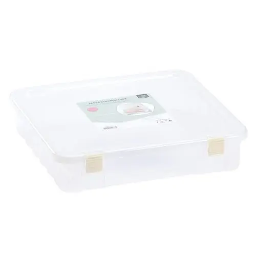 Produktbild: Vaessen Creative Aufbewahrungsbox für Scrapbook-Papier, Fotos und Weiteres Bastelpapier, Aufbewahrungsdose aus Kunststoff zum Einfachen Transportieren und Verstauen, 35,6 x 37,5 x 8,6 cm
