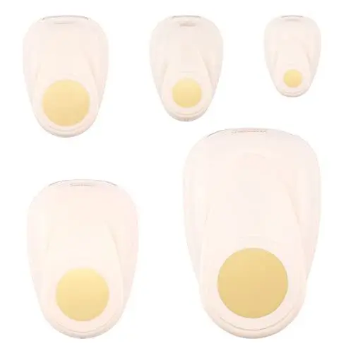 Produktbild: Vaessen Creative Stanzer Set, Motivstanzer Mit 5 Kreisen in verschiedenen Größen, 0,95 cm - 5 cm, 5 Stück, bis zu 250 g/m², zum Basteln Mit Papier Und Scrapbooking, Weiß-gold