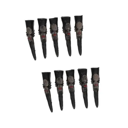 Produktbild: Vaguelly 2 Sets Zarte Halloween Künstliche Nägel Hexenfinger Cosplay Nagel 5 Stück * 2