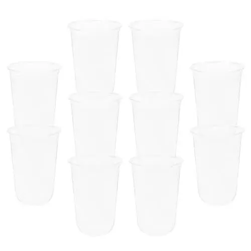 Produktbild: Vaguelly 10 Stück Unzerbrechliche Kunststoff-Trinkbecher Wiederverwendbare Plastikbecher Klare Trinkgläser Getränke Weinbecher Für Milch Saft Wasser