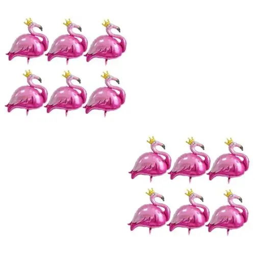 Produktbild: Vaguelly 12 Stk Flamingo-ballon Ballon-kits Kreative Luftballons Luau-partyballons Riesige Flamingoballons Festival Dekorativer Ballon Hawaii-ornament Heliumballon Aluminiumfolie Rosa
