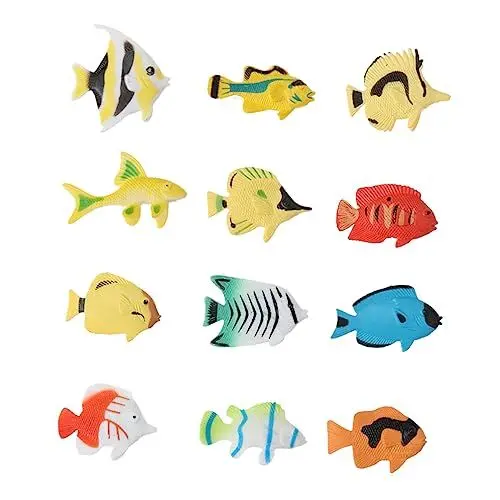 Produktbild: Vaguelly 12stücke Teiliges Bunter Tropischer Fischfiguren Aus Lernspielzeug Für Vorschulkinder Kreativität Und Vorstellungskraft Für Tier-sammlungen
