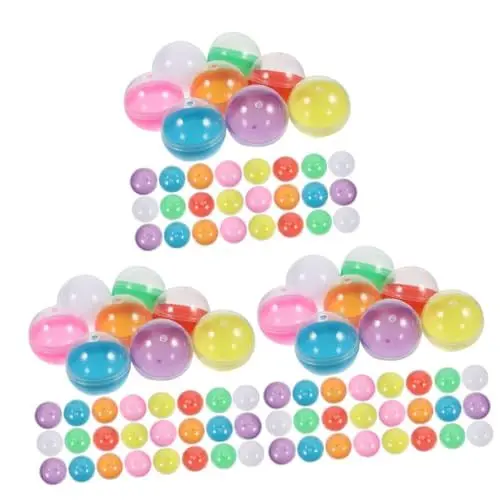 Produktbild: Vaguelly 150 Stk Gashapon-Spielzeug leere Kugelkapseln Ersatz-Bingobälle Überraschungsbälle Spielzeuge reinigungstabletten kaffeevollautomaten nahtlose Plastikbälle Partyspielbälle pp