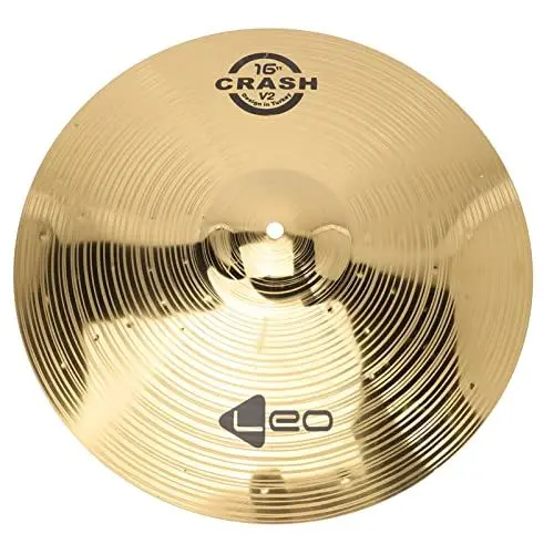 Produktbild: Vaguelly 16 Zoll Crash Cymbals, Messing Schlagzeug Becken für Anfänger Schüler, 40 cm