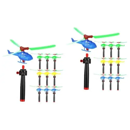 Produktbild: Vaguelly 18 Stück Helikopter Freizeit Fliegende Spielzeuge Partygeschenke Ziehende Fliegende Spielzeuge Flugzeuge Fliegende Spielzeuge Kinder Fliegende Spielzeuge Garten
