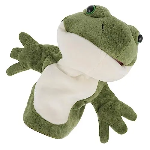 Produktbild: Vaguelly 1Stk Froschpuppe Spielzeug Kinder Puppen stofftiere chatot Plush Kid Toys Plüsch Handpuppe Puppen für Stofftierpuppe Fingerpuppe interaktives Plüschtier Rollenspiel Handpuppe Green