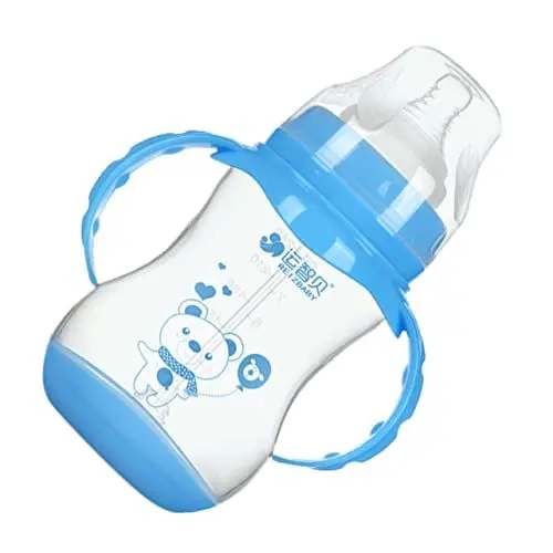 Produktbild: Vaguelly 1Stk Nuckelflasche flasche milchkocher trinkflaschen trinkflaschw babyfläschchen Stillflasche Mama Flaschen neugeboren milchflasche Flasche Babyflasche pp Blue
