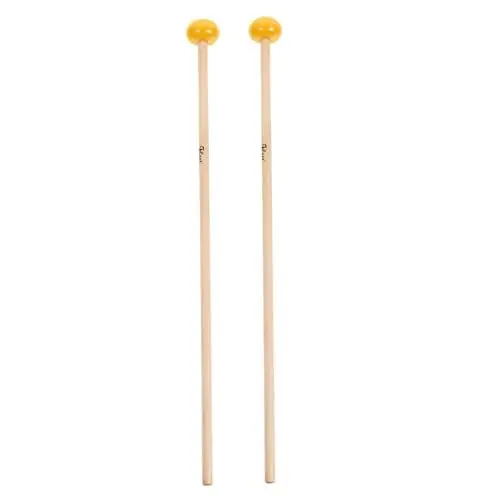 Produktbild: Vaguelly 1 Paar Holz Drumstick Für Glockenspiel Xylophon Chime Zubehör Ahorn Holz Instrument Werkzeug Gelb
