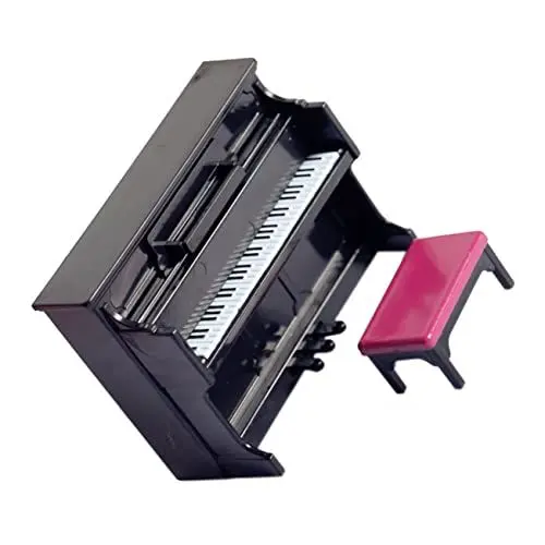 Produktbild: Vaguelly 1 Satz Aufrechte Klavierbank Kleines Klaviermodell Miniaturklavierhocker Miniaturklavierspielzeug Miniaturklavierdekoration Mikroklaviermodell Miniaturklaviermodell