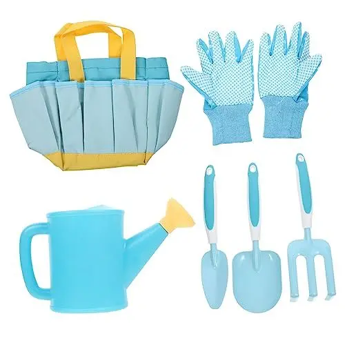 Produktbild: Vaguelly 1 Satz Gartenwerkzeug-Set Garten Handschaufel Massenspielzeug Für Kinder Kindergarten-pflanzrechen Kinder Schaufeln Kinderanzüge Kinderspielzeug Mädchenspielzeug Blue Pp