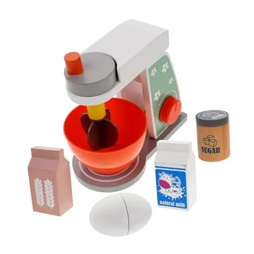 Produktbild: Vaguelly Lustige Küchengeräte Spielzeug Kinder Mini Mixer Holz Schneebesen Für Die Frühe Entwicklung