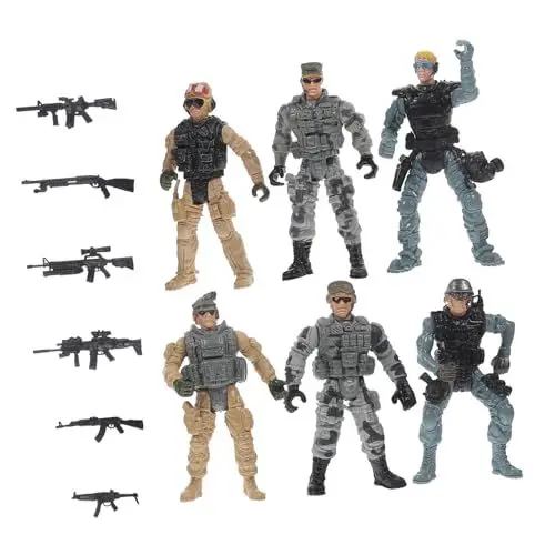 Produktbild: Vaguelly 1 Satz Militärsoldatenmodell Armeemänner Spielzeugsoldaten Soldatenfiguren Realistischer Soldat Sandtischfiguren Soldaten-actionfiguren-spielset Plastik Mini Spielzeugset