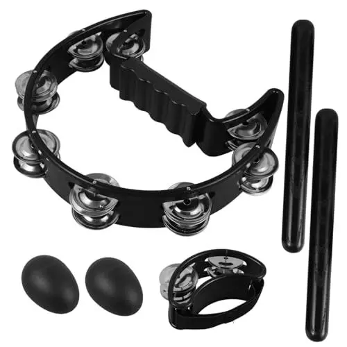 Produktbild: Vaguelly Handglocken-instrumentenset Fuß-tamburin Shaker-eier Jungen Und Mädchen Musikinstrumente Für Babys Und Kleinkinder