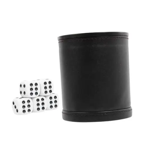 Produktbild: Vaguelly 1 Satz Würfelbecher Würfelspiel im Freien Siebbecher rote Farbbecher Flanellwürfel Pokalgruppe Toys für barzubehör Geschenkidee ösch Noir Black