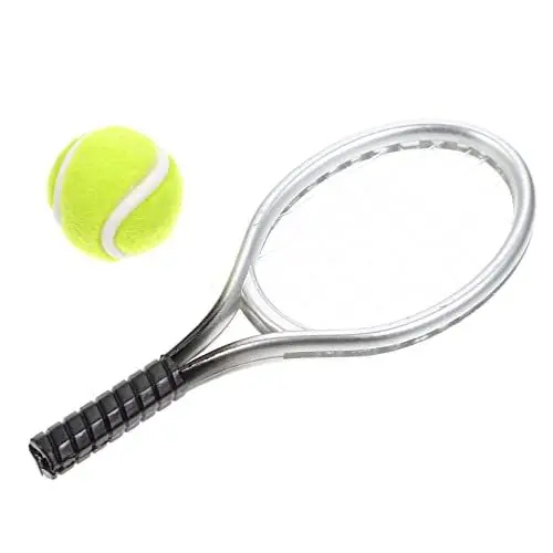Produktbild: Vaguelly 1satz Mini Tennis Mini-tennisschläger Für Puppenhaus-Dekoration Sicheres Und Langlebiges Material Perfektes Zubehör Für -Fans Leicht Und Tragbar