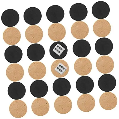Produktbild: Vaguelly 1 Stück Schachfiguren Backgammon-Brett Backgammon-zubehör Chinesische Dame Brettspiele Baggamon-Brett Crokinole-brettspiel Backgammon-Spiel Backgammon-würfel Ersatzspielchips Holz