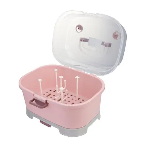 Produktbild: Vaguelly Pp-Material Babyflaschen-Organizer Aufbewahrungsbox Abnehmbarer Wäscheständer für Babybedarf