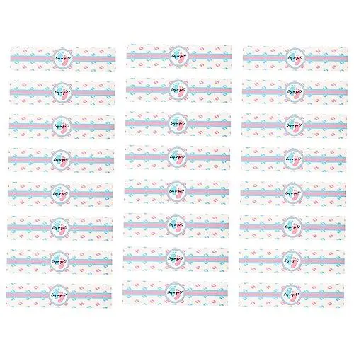 Produktbild: Vaguelly 24St Geschlecht offenbaren Kinderwasserflasche Babywasserflasche Junge Wasserflasche babyshowerparty bastelzeug Bay Dusche Aufkleber Geschlecht enthüllen Abziehbilder Plastik Weiß