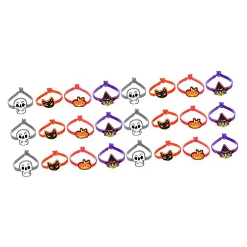 Produktbild: Vaguelly 24 Stk Halloween-Armband Halloween-Schnapparmband Schmuck Armbänder halloween dekoration halloween-dekoration uhrenarmbänder Halloween-Party-Armband Hexenarmband weiches Gummi