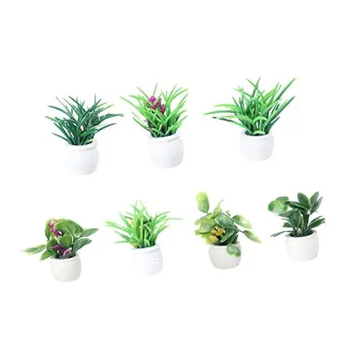 Produktbild: Vaguelly 4sets Desktop Miniatur Dekorationen Künstliche Anlage Decor Simulation Bonsai Für Modell 7 Stücke * 4