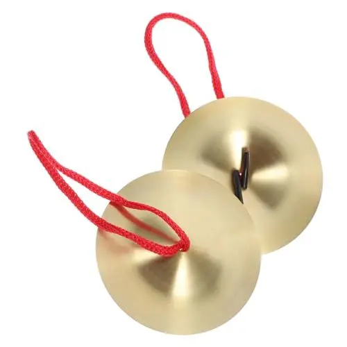 Produktbild: Vaguelly 2 Paar Becken Für Kinder Finger Beckeninstrumente Bauchtänzer Kostüm Schlaginstrument Tibetische Tingsha-becken Darbuka Badezimmer Wandleuchte Perkulierer Gas Musik