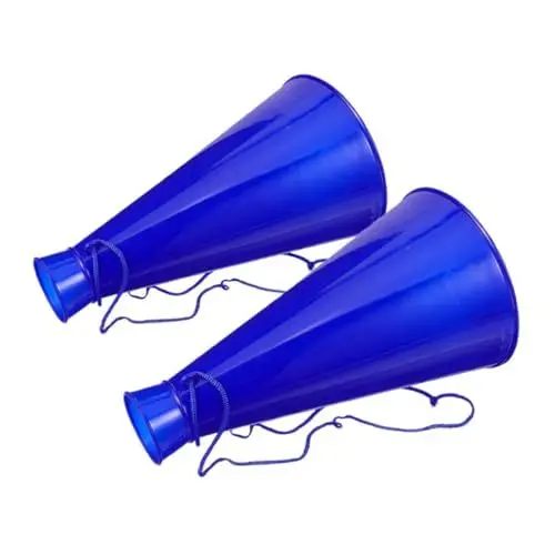 Produktbild: Vaguelly 2 Stk Jubelndes Horn Megaphone Für Partys Party-horn Jubelnde Requisiten Fußball Horn Spielzeug Kinder Jubeln Requisiten Trompeten Spielzeug Jubelnde Megafone Blue Plastik