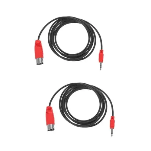 Produktbild: Vaguelly 2 Stück Audio Adapterkabel Audiokabel 35 Mm Stereo Klinkenkabel 35 Mm Klinkenkabel Audiokabel 35 Mm Kabel 5 Polig 35 Audio Klinkenadapter 5 Poliges Din Audiokabel 5