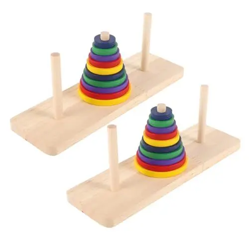 Produktbild: Vaguelly 2 Stück Holz Gehirn Puzzle Spielzeug Lu Ban Puzzle Ball Unlock Puzzle Intellektuelles Spielzeug Brettspiel Holz